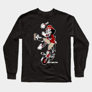 Juggler Clown Girl Pin Up Long Sleeve T-Shirt